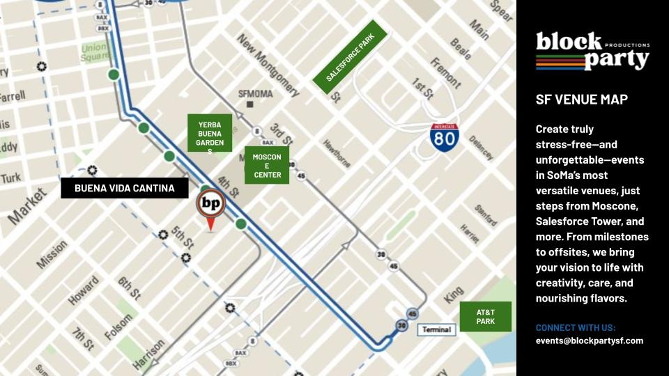 Map for BuenaVida Cantina